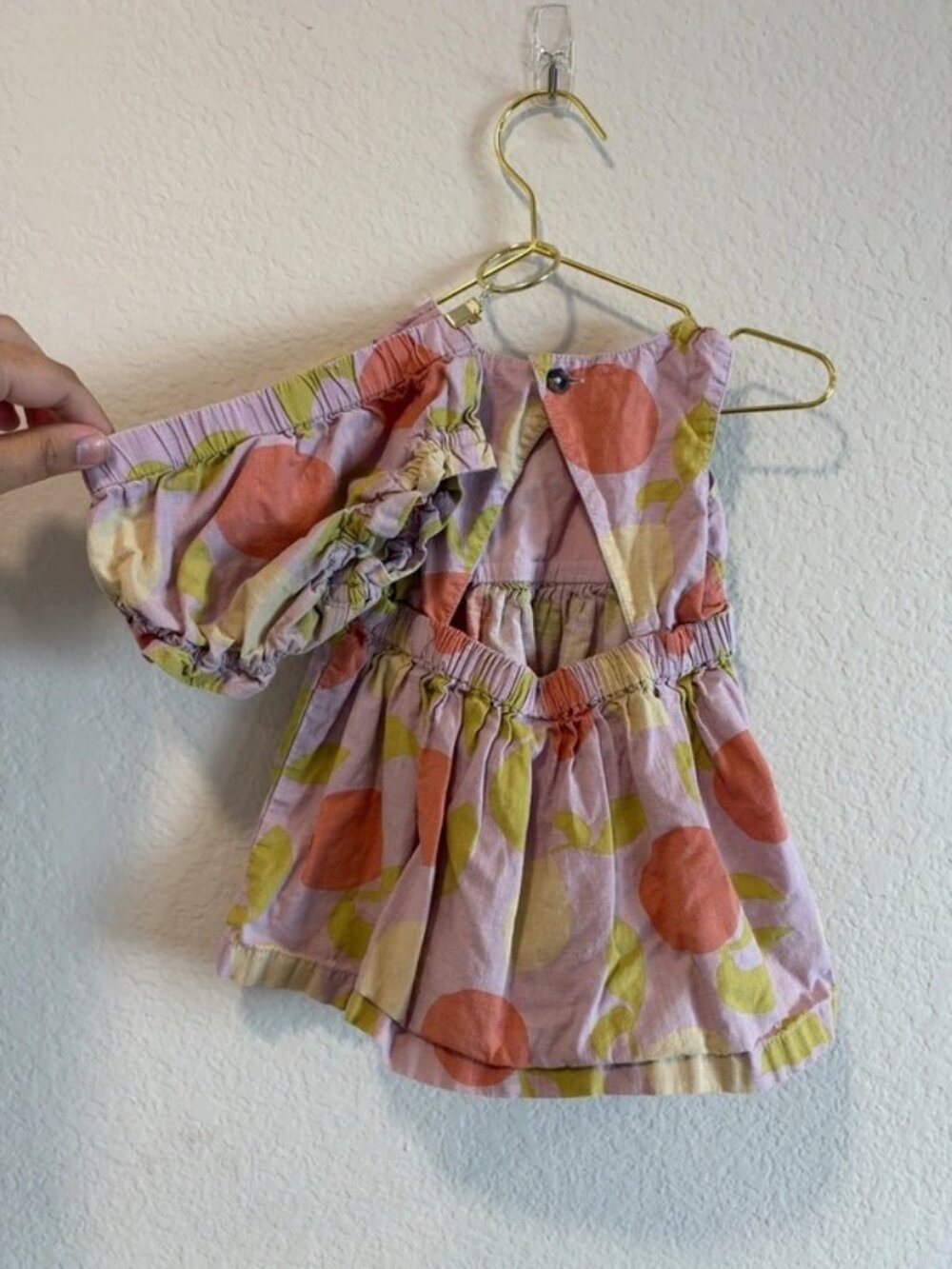 Hanna Andersson Citrus Dress + Bloomers Set 12-18M